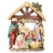 Product Christmas crib with figures Nativity scene Christmas 15.5×7×20cm