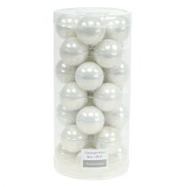 Product Christmas ball Ø4cm white glossy 24 pcs