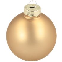 Product Christmas bauble trio gold &amp; rosé – elegant set of 3 with shine and style 5 cm 24 pcs