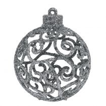 Product Christmas ball silver Ø6cm 16 pcs