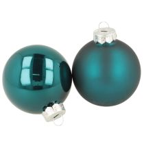 Product Christmas bauble, matte and glossy, festive Christmas tree ornament, 6cm, 24 pieces