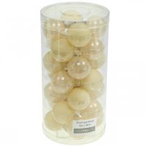 Product Christmas tree balls glass Christmas balls cream mix Ø4cm 24 pcs
