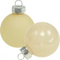 Product Christmas tree balls glass Christmas balls cream mix Ø4cm 24 pcs