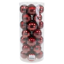 Product Christmas ball glass Ø6cm Bordeaux 24 pcs