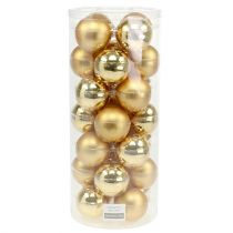 Product Christmas ball glass Ø6cm gold mix 24 pcs