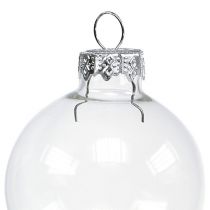 Product Christmas ball glass Ø6cm clear 24pcs