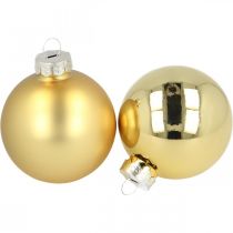 Product Christmas ball glass Ø6cm gold mix 24pcs