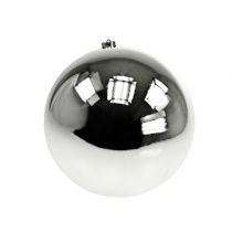 Christmas bauble plastic small Ø14cm silver