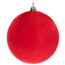 Product Velvet Red Christmas Bauble Set, 25cm, Hanging Decoration, 2 Pieces