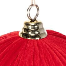 Product Velvet Red Christmas Bauble Set, 25cm, Hanging Decoration, 2 Pieces