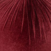 Product Velvet Red Christmas Baubles Large Hanging Ornament 25cm Set of 2