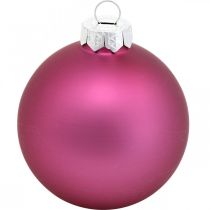 Product Mini tree balls, Christmas ball mix, Christmas tree pendant violet H4.5cm Ø4cm real glass 24pcs