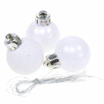 Product Christmas tree decorations Christmas ball white 3cm 14pcs