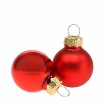 Product Mini Christmas Ball Red Assorted Ø2.5cm 24 pcs