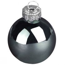 Product Christmas balls glass tree balls green grey 4 cm 24 pcs