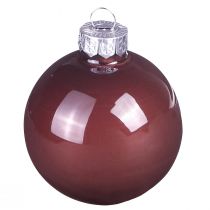 Product Christmas balls gold brown tree balls glass Ø6cm 24 pcs