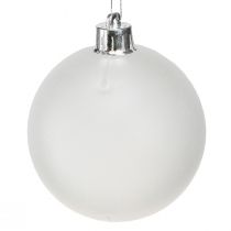 Product Christmas Balls Plastic Clear Milky Ø70mm 36pcs