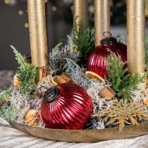 Christmas balls glass Christmas tree balls red Ø10cm 4pcs