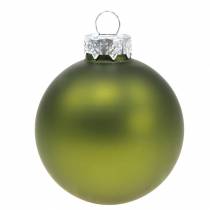 Product Christmas balls made of glass green mix Ø6cm 24 pcs