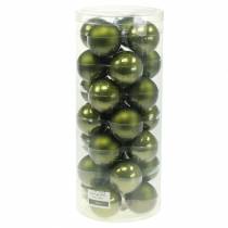 Product Christmas balls made of glass green mix Ø6cm 24 pcs