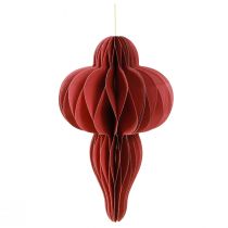 Product Christmas Decoration Paper Ornament Bordeaux H40cm 2 pcs