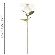 Product Artificial white poinsettia, large flowering branch decoration, 65cm, 2 pieces