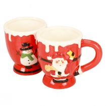 Product Christmas mug Santa Claus ceramic 10.5cm 2pcs