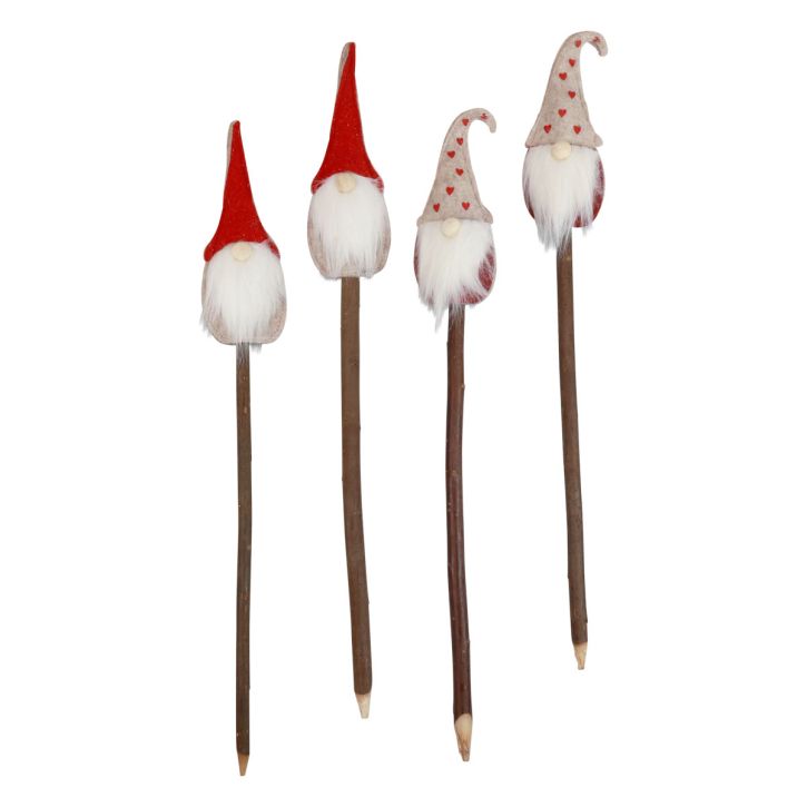 Product Christmas gnome garden stake gnome 48.5/50cm 4pcs