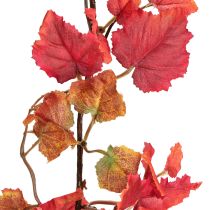 Product Vine leaf garland artificial autumn decoration red 200cm
