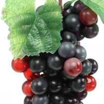 Deco grapes black artificial fruit shop window decoration 22cm