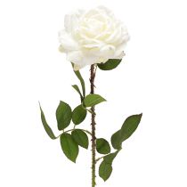 Product White Rose Fake Rose on Stem Silk Flower Fake Rose L72cm Ø13cm