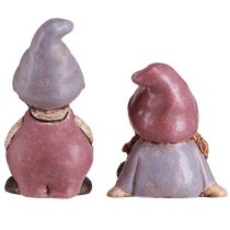 Product Gnome Spring Boy Girl Pair Purple Pink H10/14cm 2 Pcs