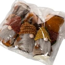 Product Gnome figurine set with knitted hat and acorn, 10cm, 6 pieces