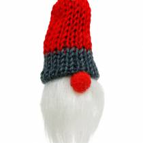 Product Gnome with pointed hat for hanging red, white, gray L10–12cm 12pcs