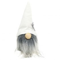 Product Christmas Gnome with Beard White, Gray 12cm 4pcs