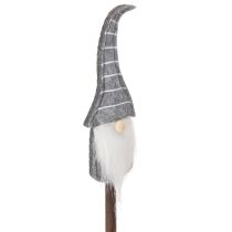 Product Gnome Decoration Figures with Striped Hats on Wooden Sticks 46cm Set of 6