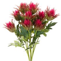 Product Artificial Red Thistle Stem 67cm Decorative Branch Set of 3