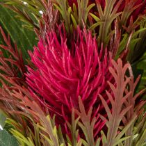 Product Artificial Red Thistle Stem 67cm Decorative Branch Set of 3