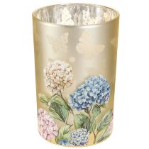 Product Glass tealight holder with floral motif for harmonious living moments, 18cm