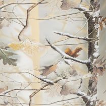 Product Glass Lantern with Winter Forest Branch Design, Gold Interior, 12cm