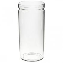 Flower vase, glass cylinder, glass vase round Ø10cm H21.5cm