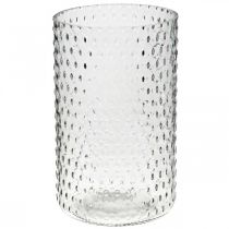 Flower vase, glass vase, candle glass, glass lantern Ø11.5cm H18.5cm