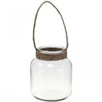 Lantern glass, tealight holder for hanging H16.5cm Ø14.5cm