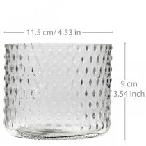 Product Lantern glass, tealight holder glass, candle glass Ø11.5cm H9.5cm