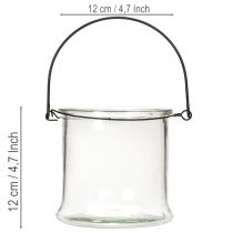 Product Glass hanging lantern Ø12cm H12.5cm 2pcs