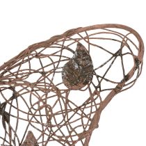 Product Metal lantern, wall decoration, butterfly, rust finish, 36.5cm