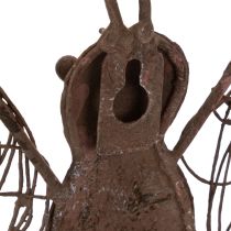 Product Metal lantern, wall decoration, butterfly, rust finish, 36.5cm