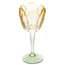 Product Tulip tealight holder, floral motif, decoration for a romantic atmosphere and elegant ambience, 20cm