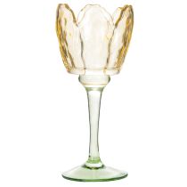 Product Tulip tealight holder, floral motif, decoration for a romantic atmosphere and elegant ambience, 20cm