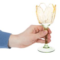 Product Tulip tealight holder, floral motif, decoration for a romantic atmosphere and elegant ambience, 20cm